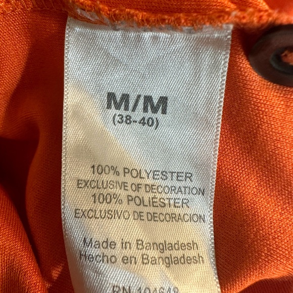 Clemson Tigers Knights Apparel Orange Polo Shirt Size 38-40 Medium - Picture 6 of 6